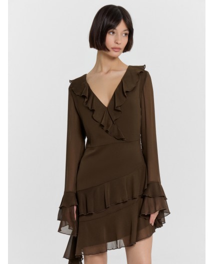 Платье коричневый