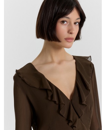 Платье коричневый