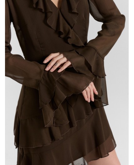 Платье коричневый