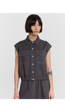 Блузка серый