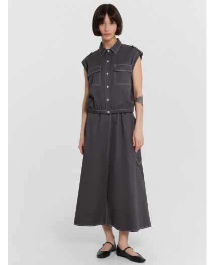 Блузка серый