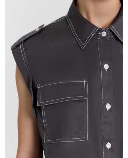 Блузка серый