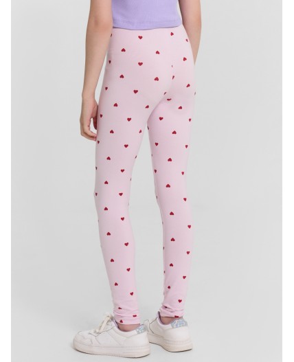 Легинсы сердечки на розовом1