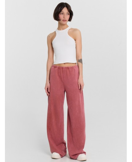 Брюки терракотовый acid wash