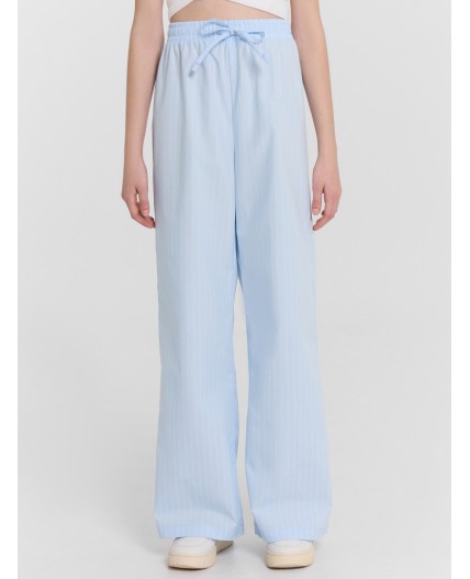 Брюки полоска на голубом