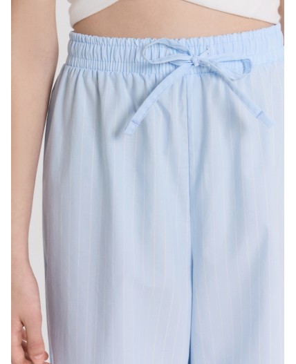 Брюки полоска на голубом