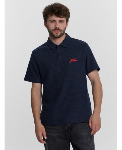 Поло глубокий синий