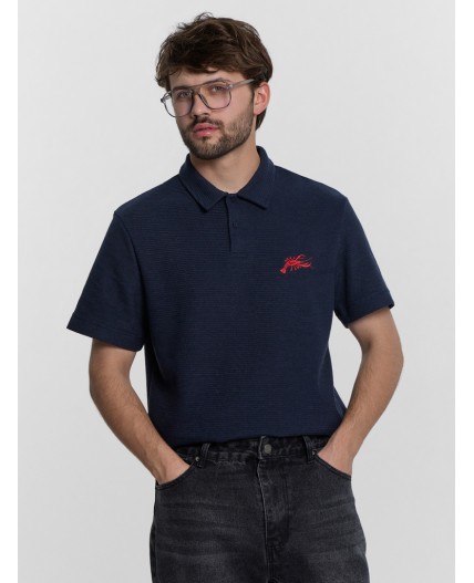 Поло глубокий синий