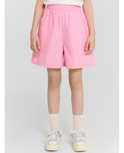 Шорты полоска на розовом