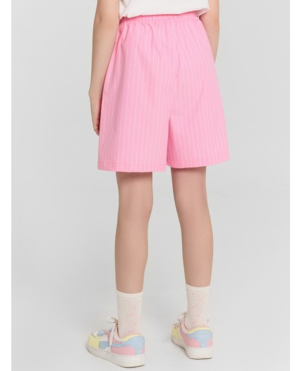 Шорты полоска на розовом
