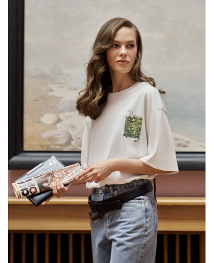 Футболка белый +печать16