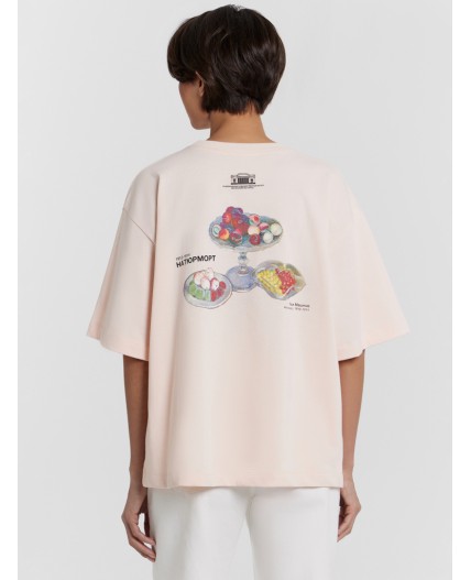 Футболка нежно -розовый +печать