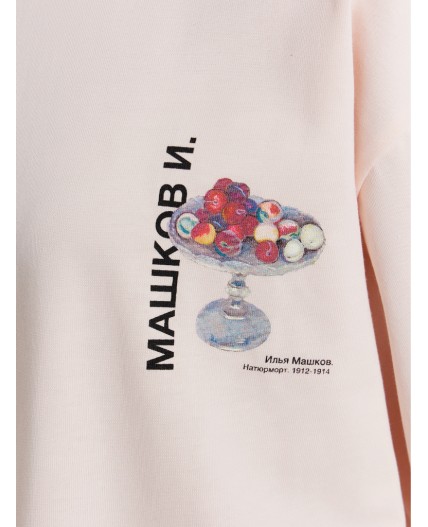 Футболка нежно -розовый +печать