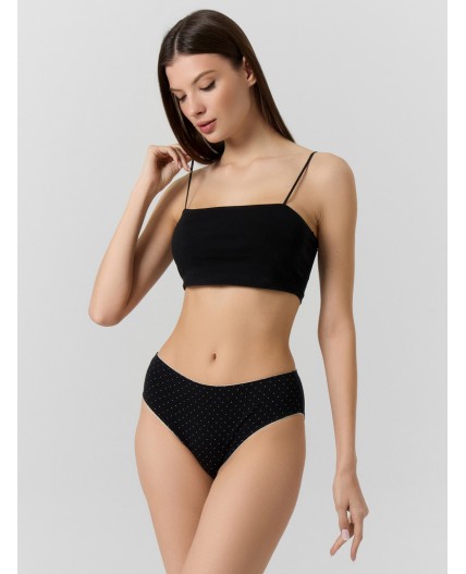 Трусы горошки на черном