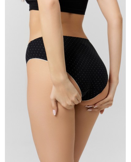 Трусы горошки на черном