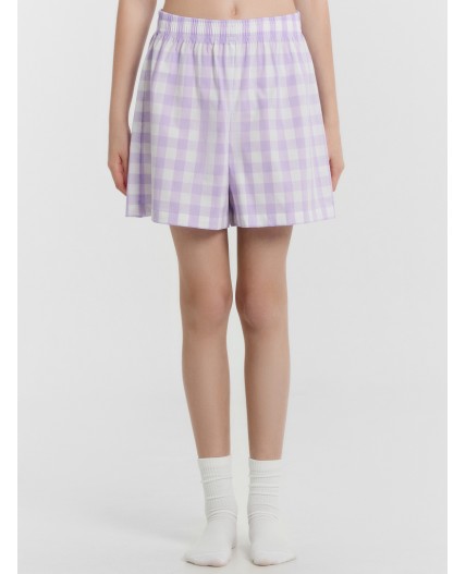 Комплект белый +клетка на св.лиловом