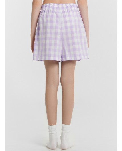 Комплект белый +клетка на св.лиловом