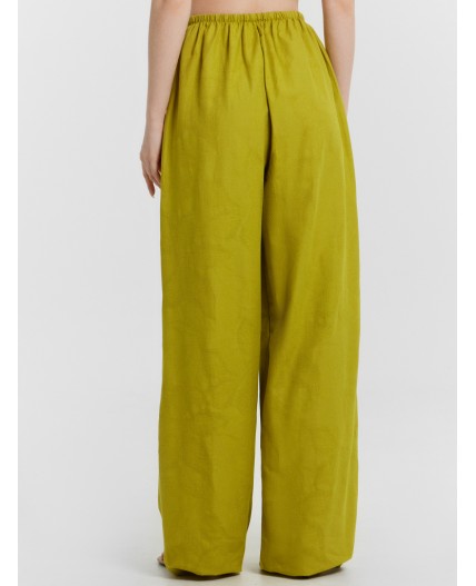 Брюки цветы авокадо жаккард