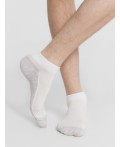 Носки белый /св.серый меланж
