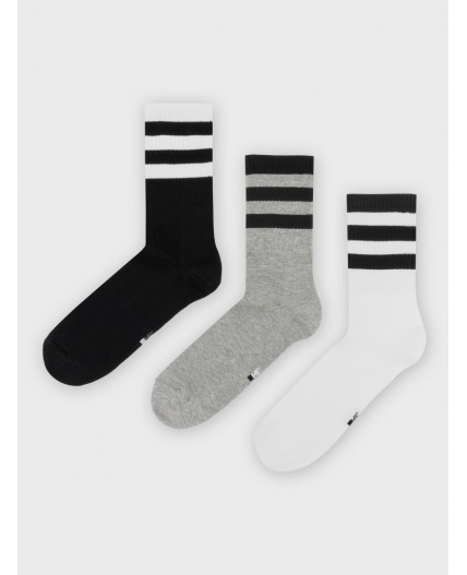 Носки белый /сер.меланж /черный/