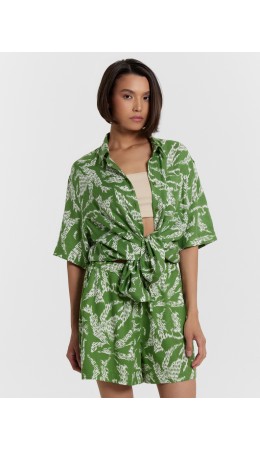 Рубашка цветы на кактусе