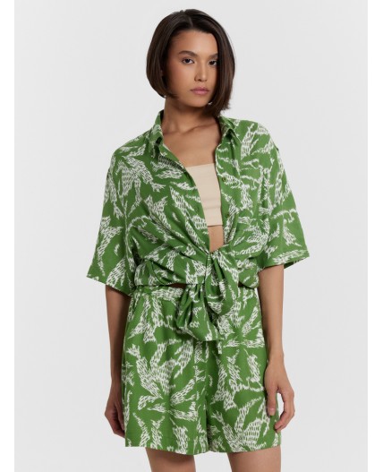 Рубашка цветы на кактусе