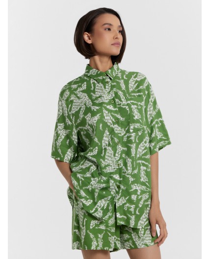 Рубашка цветы на кактусе