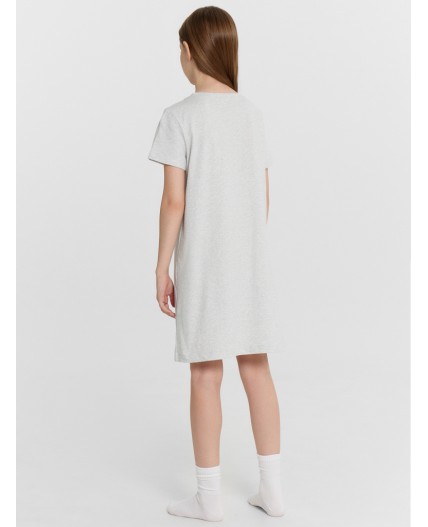 Сорочка серый меланж 4306-А +печать1