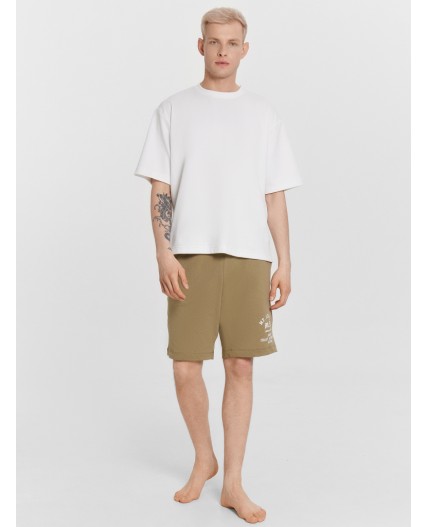 Шорты сепия +печать