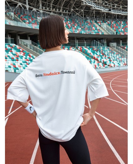 Футболка белый +печать