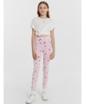 Легинсы сердечки на розовом