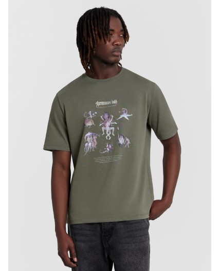 Футболка чайный лист +печать