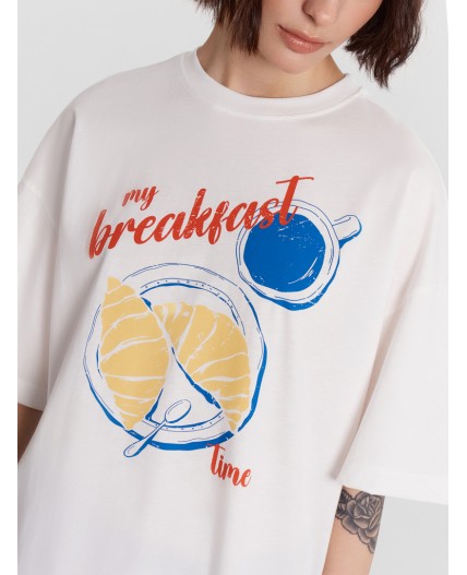 Футболка белый +печать5