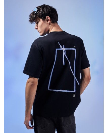 Футболка черный +печать