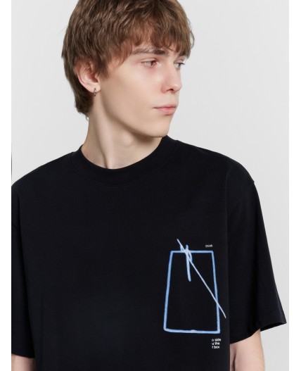 Футболка черный +печать