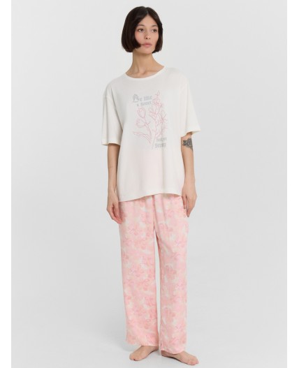 Комплект св.молочный +цветы на св.молочном