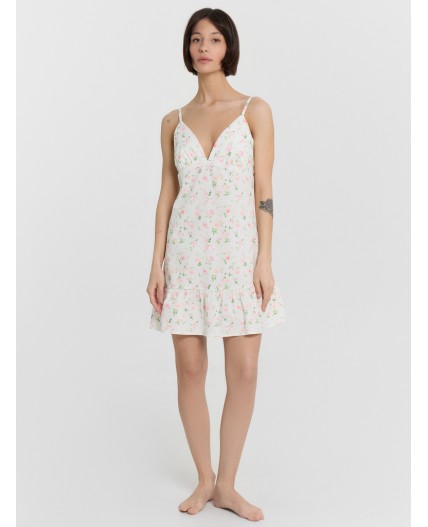 Сарафан цветы на св.молочном