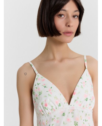 Сарафан цветы на св.молочном