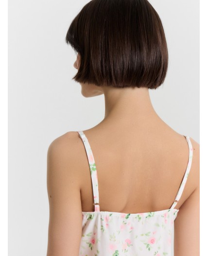 Сарафан цветы на св.молочном