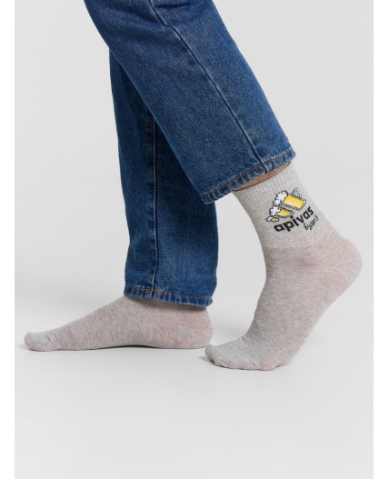 Носки серый меланж