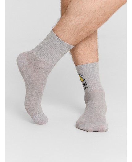 Носки серый меланж