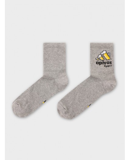 Носки серый меланж