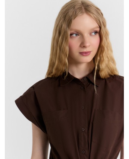 Платье коричневый