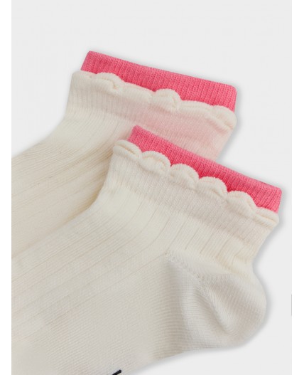 Носки молочный /розовый