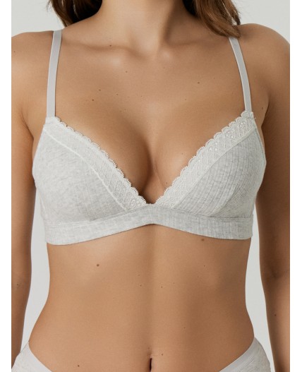 Бюстгальтер серый меланж 4306-А-2