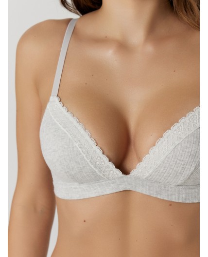 Бюстгальтер серый меланж 4306-А-2