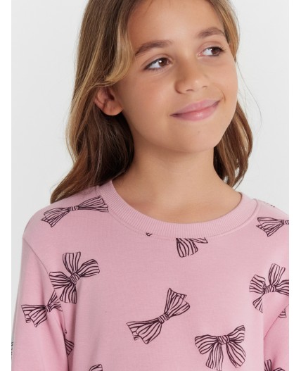 Платье бантики на пыльно -розовом