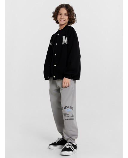 Брюки серый +печать1