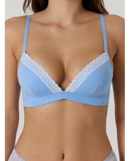 Бюстгальтер сине -голубой