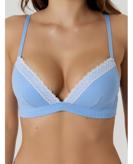 Бюстгальтер сине -голубой